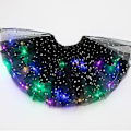 Miniatyrbillede 1 af 2: Piges Tutu Skørter Baby Sequin LED Lys Op Pettiskirt Ballet Tøj Lysende Fancy Dress Glitrende Tulle Skørt (Sort)