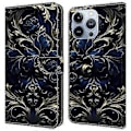 Miniatyrbillede 1 af 5: Til iPhone 16 Pro Max Cover PU Læder Wallet Flip Cover med Støttefunktion (Style A)