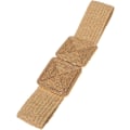 Miniatyrbild 2 av 5: Raffia bälte stretchigt bälte för kvinnor, symmetriskt spänne halm brett vävt bälte för klänning, sommar elastiskt midjeband