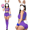 Pikkukuva 1 / 4: Violetit kannustajapuvut naisille, tank top ja shortsit, kaksi osainen setti, cosplay-asu, lavanäytösten asut (XXL)