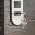 Miniatyrbillede 5 af 5: Flamingo nøgleringe Flamingo Rhinestone nøgleringe Fashion nøgleholder Kunsthåndværk vedhæng Legering nøglering Krystal hængende ornament