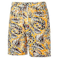 Miniatyrbillede 1 af 3: Mænd Hawaii Blomsterprint Shorts Sommer Strandferie Korte Bukser V (M Guld)