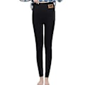 Miniatyrbillede 2 af 5: Tykke Leggings til Kvinder Vinter Anti-Kold Varme Strømpebukser Plus Størrelse Snebukser Foret Termisk Tøj (M Butterfly Sort)
