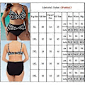 Pikkukuva 4 / 4: Naisten Pluskokoinen Korkean Vyötärön Bikinin Setti Uimapuvut Push-Up Pehmustetut Rantapuvut Uimapuvut (4XL)