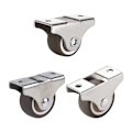 Miniatyrbillede 1 af 3: Sæt med 12 møbelhjul 25mm universal mini rulle sort fod