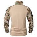 Miniatyrbillede 3 af 5: 1/4 Lynlås Camouflage Langærmet Taktisk Skjorte Mænd Udendørs Airsoft Paintball CP Militær Kamp Skjorter S-5XL (XXXL army grøn)