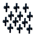 Miniatyrbillede 3 af 5: 12X Trampolin Sort Stang Gap Spacers Indhegning Stabilitet