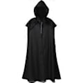 Miniatyrbillede 4 af 5: Halloween Fest Middelalder Munkekappe Gotisk Herre Lang Kappe Cosplay Kostume (L Sort)