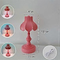 Miniatyrbild 2 av 5: Skrivbordslampa Retro Lotusblad Genialisk Härlig 3 Ljuskällor Liten Bordsnattlampa för Flickors Sovrum