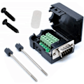 Miniatyrbilde 1 av 5: DB9 RS232 D-SUB hannkontakt til skrueterminal 9-pin port