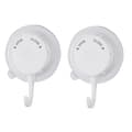 2 st kraftiga sugkoppskrokar 2-pack Vit