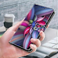 Miniatyrbild 5 av 5: Magnetiskt fodral för Samsung Galaxy A35 5G med 3D-mönstertryck i läder (Färgglada blommor)
