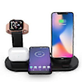 Miniatyrbild 1 av 5: Trådlös laddningsstation för Apple-enheter, platsbesparande design 3 i 1 laddning hopfällbar klockladdare, säkert och snabbt med multipelskydd