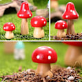 Miniatyrbillede 2 af 5: 3 stk. Svampe Miniature Figurer Mini Træ Svampe Fe Have