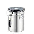 Miniatyrbillede 1 af 5: Sølv rustfrit stål kaffekande med ske, 1,5L forseglet kaffe
