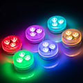 Miniatyrbillede 1 af 5: Mini nedsænkelige LED-lys, 6 stk. LED-stearinlysbelysning, 4 tilstande 16 RGB Co