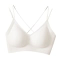 Pikkukuva 1 / 5: Naisten rintaliivit Jelly Strip -tuki T-paita Rintaliivit Alusvaatteet Push up -rintaliivit Pehmustetut Braletit (XL Valkoinen)