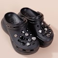 Miniatyrbillede 2 af 4: 30 stk. 3D Clog-Sandaler Pynt (Rhinestone Love), Sko Charms,