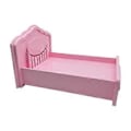 Miniatyrbillede 1 af 2: Prinsesse Dukkehus Seng 1:12 Skala Mini Soveværelse Mikro Scene Dukkehus Dekoration Miniature Seng Møbelmodel (pink)
