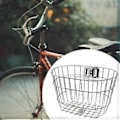 Miniatyrbild 2 av 5: Cykelkorg fram för mountainbikes och landsvägscyklar Rostfri Praktisk Cykelkorg Cykeltillbehör för Utomhusförvaring av Grönsaker (Stil A)