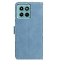Miniatyrbillede 5 af 5: Til Motorola Edge 60 Fusion 5G Etui Sommerfugl Blomst Præget PU Læder Wallet Stand Telefon Cover (Lyseblå)