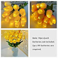 Miniatyrbild 2 av 5: Flash LED-lampa Vardagsrum Trädgård Heminredning 10 st Nya Ornament PVC Tulpaner Hotell Sovrum Sängbord Bröllop Bankett Present ( )
