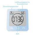 Miniatyrbild 3 av 5: Badrumsklocka med termometer och hygrometer för dusch, matlagning och smink