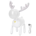 Miniatyrbillede 1 af 5: LED Natlampe Tegneserie Hjorteformet Bordlampe 1200mAh USB Opladning Soveværelse Dekoration Hvid