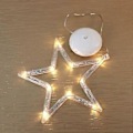 Miniatyrbillede 1 af 5: Julehængende Stjerne Vindue Lys Batteridrevet, varm Hvid Akryl Vindue Lys Med Sugkop Til Nytår Bryllup Hjem Julepynt1