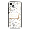 Miniatyrbillede 1 af 4: Til Iphone 13 Mini Marmor Hærdet Glas Bagcover TPU Kant Case (hcbl-25) (HCBL-20)