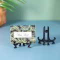 Miniatyrbillede 4 af 5: 12 Pak Sort Plastik Plade Staffeli - Sort - 3 Tommer, Display Stativ