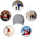 Miniatyrbillede 3 af 5: Dame Vinter Beanie Varm Strikket Slouchy Uld Huer Cap med Visor