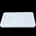 Miniatyrbilde 5 av 5: Rektangulær Brette UV Krystall Epoxy Mold Serveringsfat Resin Silikonform DIY Håndverk Hjemmedekorasjon Støpeverktøy