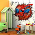 Miniatyrbilde 4 av 5: SZTXJ Spiderman Veggklistremerker DIY Avtakbar Spiderman Barneroms Temakunst Gutterom Veggklistremerke Soverom Barnehage Lekerom Dekor Veggdekor 50*50CM