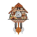Miniatyrbillede 1 af 5: Gøgeur Vægur Håndværk Vintage Træ Gøge Træhus Ur Til Soveværelse Stue (K)