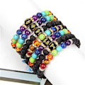 Miniatyrbillede 1 af 5: Natursten Tigerøje Perler Armbånd Elastisk Hemit Energi Unisex Smykker (Mønster 1)