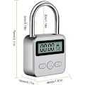 Pikkukuva 3 / 5: Näyttölukko, matkalaukun riippulukko LCD-näytöllä, USB-ladattava riippulukko C