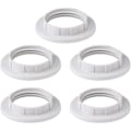 Miniatyrbillede 1 af 4: 10 stk. Lampeskærm Reducer Ring E27 Konverter Til Lampholder Twist Plastik Lampskærm Montering Vaskemaskine Adapter Ring（Hvid）