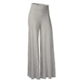 Miniatyrbillede 1 af 2: Dame Fit & Flare Plain Bukser Bløde Åndbare Casual Lange Bukser Sommer Sport Gym Yoga Dance Bukser (4XL Grå)