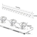 Miniatyrbillede 2 af 5: Akryl Halskædeholder 2 Pak, Vægmonterede Smykkeophæng med 12 Diamantformede Kroge til Halskæder, Armbånd og Armringe Display Stativ
