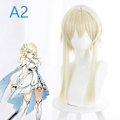 Miniatyrbild 4 av 5: Anime Genshin Lumine Aether Resenärspärlor Guld Värmebeständig Hårt Peruk för Vuxna (Ying)