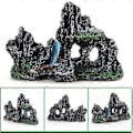 Miniatyrbillede 3 af 5: 1 stk Kreativ akvarie dekoration landskab harpiks stenhave akvarium simulering harpiks stenhave  style43