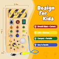 Miniatyrbilde 4 av 5: 1 stk Musikk Montessori Aktivitetsbrett i Tre med 8 LED