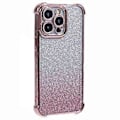 Pikkukuva 3 / 5: iPhone 15 Pro Max -kotelo TPU Glitter Gradient -puhelinkuori galvanoidulla kehyksellä (Tyyli E)
