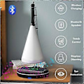 Miniatyrbillede 1 af 5: Moderne Skrivebordslampe, Integreret LED-pære, Elegant Design Til Soveværelse Eller Studie, Touch-betjening, Dæmpbart Design, Sort