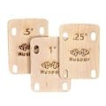 Miniatyrbilde 2 av 5: 3 Stykker 4 Hull Halsplatepakninger Lønn Tre for Elektrisk Gitar Bass