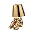Miniatyrbilde 1 av 5: Thinker Karakter Dekor Bordlampe Kreativ Liten Gullmann Led Bordlampe Berøringskontroll Dimbar Jern Harpiks Skrivebordslys (Mr WHERE Gull)