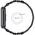 Pikkukuva 2 / 6: Yhteensopiva Xiaomi Mi Smart Band 8 -rannekkeen kanssa, Metalliset säädettävät kudotut rannekkeet, älykello-ranneke, tarvike naisille ja miehille, vaihtohihnoja