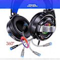 Pikkukuva 2 / 5: Type A YINDIAO Q3 LED-valaistu pelikuuloke E-sports USB + Dual 3.5mm AUX Langalliset kuulokkeet (Tyyli A)
