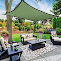 Miniatyrbillede 5 af 5: Rektangulær Skygge Baldakin 78.74*118.11in Barriere Baldakin Til Terrasse Baghave Græs Have Udendørs Aktiviteter Grøn